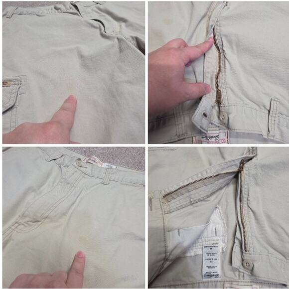 Y2K Relaxed casual Utilitarian Cargo Twill Shorts Levi Strauss Signature sz 36 - Picture 14 of 14